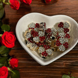 Rhinestone Clover Beads(10pc)