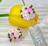 16mm Fancy Clay Daisy and Stone Beads