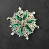 40mm Metal Alloy Snowflake Rhinestone Beads