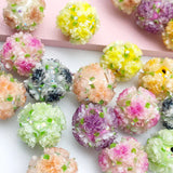 18mm Flower Bouquet and Rhinestone Beads(5pcs)