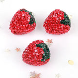 5pc Rhinestone strawberries