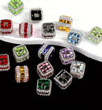 Rhinestone Cube Beads (5 pcs)