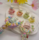 Cute Bear In Coffee Cup Resin Focal