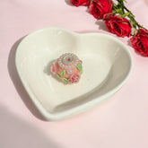 16mm Fancy Rose and Leaves Beads