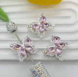 Rhinestone Metal Butterfly