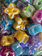 16mm Handpainted Cross Star Beads