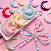 AB Crescent Moon Beads