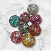 16mm High Glitter With Glitter Hearts Bead Mix-G16