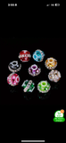 18mm Hearts and Pearl with Rhinestone Beads(5pcs)