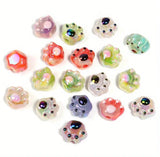13mm Colorful Paw Print Beads Mix-K7