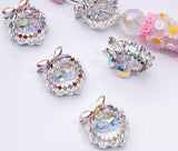 24mm Alloy Rhinestone Garland Beads