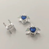 Rhinestone Alloy Crowned Heart with Wings