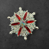 40mm Metal Alloy Snowflake Rhinestone Beads