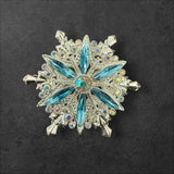 40mm Metal Alloy Snowflake Rhinestone Beads