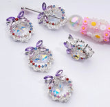 24mm Alloy Rhinestone Garland Beads