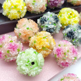 18mm Flower Bouquet and Rhinestone Beads(5pcs)