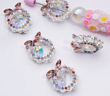 24mm Alloy Rhinestone Garland Beads