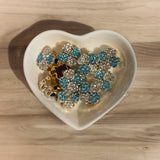 Rhinestone Clover Beads(10pc)