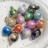 16mm Marbled Pendant Beads (Mix and Single Color)