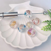 16mm Clear Beads with Seashells-E23