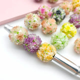 18mm Flower Bouquet and Rhinestone Beads(5pcs)
