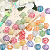 16mmmm Frosted Pumpking Beads Brights Mix