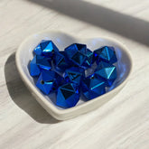 16mm Metalic Hexagon Beads Single Color