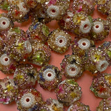 16mm Rhinestone and Cute Flower Beads (5pcs)