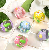 16mm Sakura Flower Handpainted Beads Mix-L4