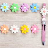Cute Daisy Silicone Focal Beads