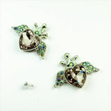 Rhinestone Alloy Crowned Heart with Wings
