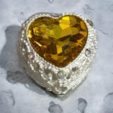 Rhinestone Metal Heart