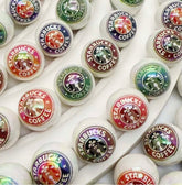 16mm Starbucks Print Beads-F24