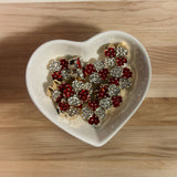 Rhinestone Clover Beads(10pc)