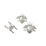 Rhinestone Alloy Crowned Heart with Wings