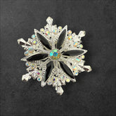 40mm Metal Alloy Snowflake Rhinestone Beads