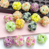 18mm Flower Bouquet and Rhinestone Beads(5pcs)