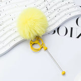 Beadable PomPom Keychain