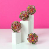 18mm Fancy Clay Daisy and Stone Beads (Clear Brights)