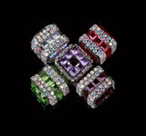 Rhinestone Cube Beads (5 pcs)