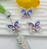 Rhinestone Metal Butterfly