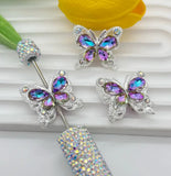 Rhinestone Metal Butterfly