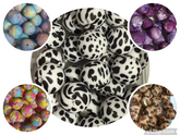 15mm Patterned Silicone Beads