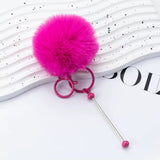 Beadable PomPom Keychain