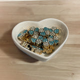 Rhinestone Clover Beads(10pc)