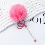 Beadable PomPom Keychain