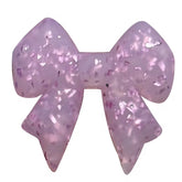 Glitter Bow Silicone Focal