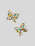 Rhinestone Metal Butterfly