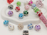 18mm Hearts and Pearl with Rhinestone Beads(5pcs)
