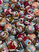 16 mm Dog Handpainted Bead